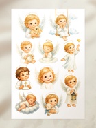 Пасхальный набор для украшения яиц «Ангелы»: тату, подставки  (артикул 10955356)  большой выбор товаров оптом и в розницу по низким ценам с доставкой