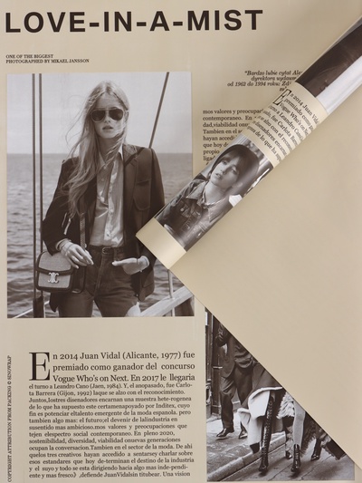 Пленка флористическая для цветов «Газета моды» 65 мкм, крафт, 50×57±1 см