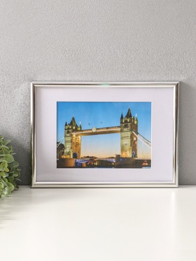 Фоторамка для фото 21×30 см, с паспарту 15×21 см, Vivo, серебро  (артикул 10937568)  большой выбор товаров оптом и в розницу по низким ценам с доставкой