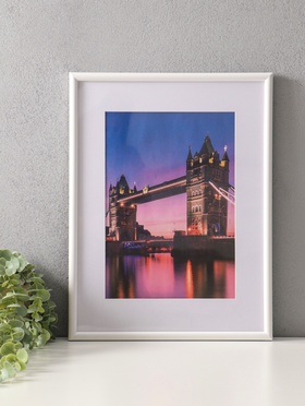 Фоторамка для фото 30×40 см, с паспарту 21×30 см, Vivo, белый  (артикул 10937575)  большой выбор товаров оптом и в розницу по низким ценам с доставкой