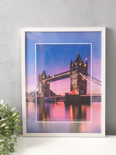 Набор фоторамок для фото 30×40 см Lumo, 3 шт., (пластиковый экран), белый