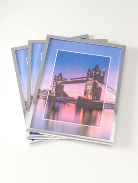 Набор фоторамок для фото 30×40 см Lumo, 3 шт., (пластиковый экран), серебро  (артикул 10937595)  большой выбор товаров оптом и в розницу по низким ценам с доставкой