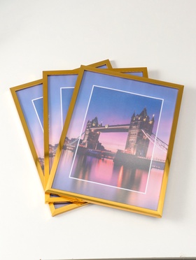 Набор фоторамок для фото 30×40 см Lumo, 3 шт., (пластиковый экран), золото  (артикул 10937596)  большой выбор товаров оптом и в розницу по низким ценам с доставкой