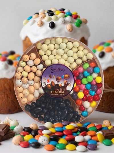 Драже шоколадное, цветное Mix Stone Sairoo, ассорти, 370 г