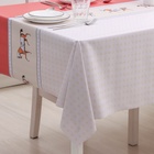 УЦЕНКА Клеёнка столовая на тканевой основе «Скачки», рулон 18 метров, ширина 137 см - Фото 2