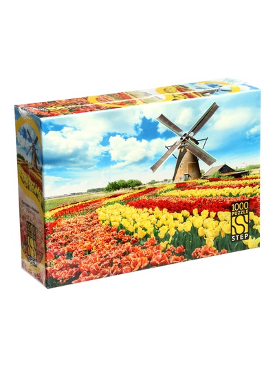Пазл «Мельница в тюльпанах», 1000 деталей