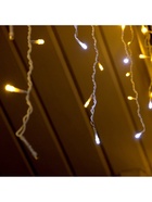 УЦЕНКА Гирлянда «Бахрома» 3×0.9 м, IP44, УМС, белая нить, 160 LED, мерцание белым, 220 В, свечение тёплое белое - Фото 8