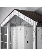 УЦЕНКА Гирлянда «Бахрома» 3×0.9 м, IP44, УМС, тёмная нить, 160 LED, мерцание белым, 220 В, свечение тёплое белое - Фото 7