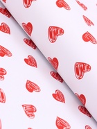 Бумага упаковочная «Сердечки», крафт белый, 0.68×10±5% м, 50 г - Фото 2