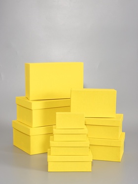 Набор подарочных коробок 10 в 1, прямоугольная, жёлтая, 30×19×12 - 12×6.5×4 см  (артикул 10990796)  большой выбор товаров оптом и в розницу по низким ценам с доставкой