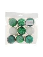 УЦЕНКА Набор шаров пластик d-5,5 см, 9 шт "Гармония" шишки завитки, зелёный белый - Фото 6