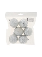 УЦЕНКА Набор шаров пластик d-7 см, 6 шт "Сюрприз" серебро - Фото 2