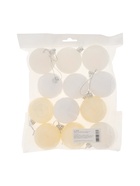 УЦЕНКА Набор ёлочных шаров d=6 см, 12 шт. «Мелодия» узор блеск, белый - Фото 2