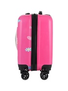 УЦЕНКА Чемодан дет. Котик 20", 35*20*40, отд. на молнии, код.замок, 4 колеса, розовый - Фото 2