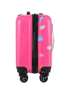 УЦЕНКА Чемодан дет. Котик 20", 35*20*40, отд. на молнии, код.замок, 4 колеса, розовый - Фото 4