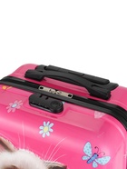 УЦЕНКА Чемодан дет. Котик 20", 35*20*40, отд. на молнии, код.замок, 4 колеса, розовый - Фото 6