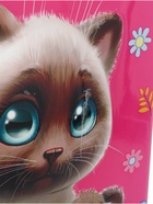 УЦЕНКА Чемодан дет. Котик 20", 35*20*40, отд. на молнии, код.замок, 4 колеса, розовый - Фото 9