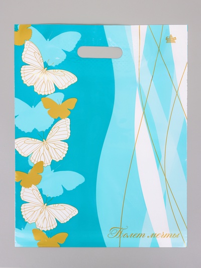 Пакет подарочный полиэтиленовый «Полет мечты», с вырубной ручкой, 40×31 см, 60 мкм