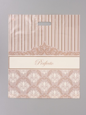 Пакет подарочный полиэтиленовый «Перфекто Элегия», с вырубной ручкой, 42×48 см, 90 мкм  (артикул 10980847)  большой выбор товаров оптом и в розницу по низким ценам с доставкой