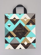 Пакет подарочный полиэтиленовый «Перфекто Ромбэ» с петлевой ручкой, ментоловый 35×31 см 95 мкм  (артикул 10980856)  большой выбор товаров оптом и в розницу по низким ценам с доставкой