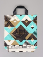 Пакет подарочный полиэтиленовый «Перфекто Ромбэ» с петлевой ручкой, ментоловый 35×31 см 95 мкм  (артикул 10980856)  большой выбор товаров оптом и в розницу по низким ценам с доставкой