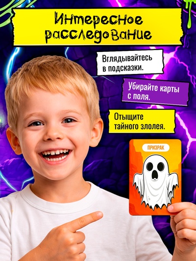 Настольная игра «Тайный злодей. Страшилки», 56 карт, 7+
