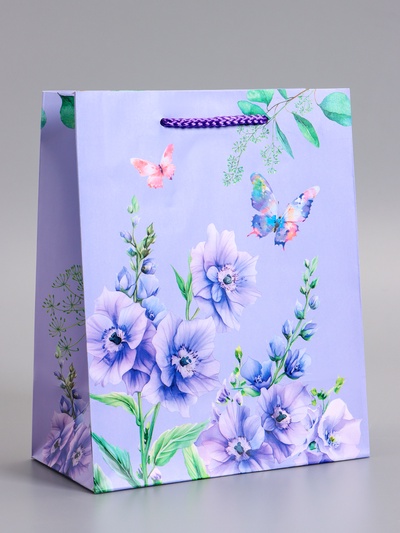 Пакет подарочный ламинированный «Цветочная радость», 18×22.3×10 см