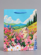 Пакет подарочный ламинированный «Поле цветов», 18×22.3×10 см - Фото 2