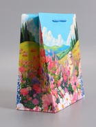 Пакет подарочный ламинированный «Поле цветов», 18×22.3×10 см - Фото 4