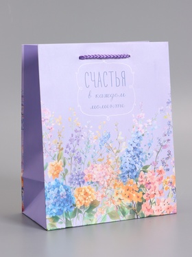 Пакет подарочный ламинированный «Счастья», 18×22.3×10 см