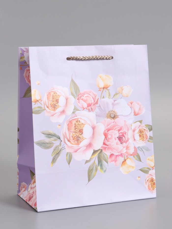 Пакет подарочный ламинированный «Цветочная симфония», 18×22.3×10 см - Фото 1