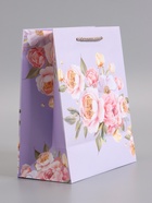 Пакет подарочный ламинированный «Цветочная симфония», 18×22.3×10 см - Фото 4