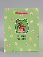 Пакет подарочный ламинированный «Радовать», 18×22.3×10 см - Фото 2