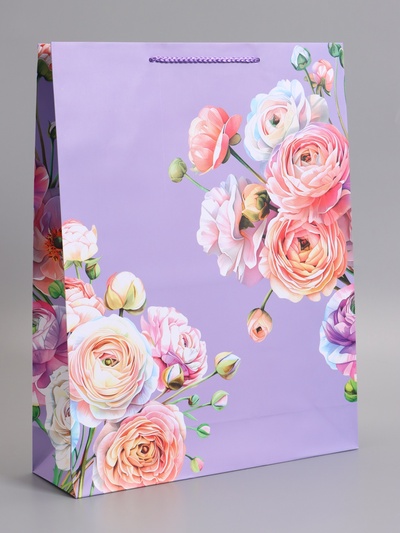 Пакет подарочный ламинированный «Счастье + Любовь», 33×42.5×10 см