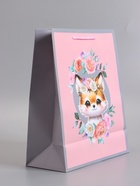 Пакет подарочный ламинированный «Милый котик», 26×12×32 см - Фото 4