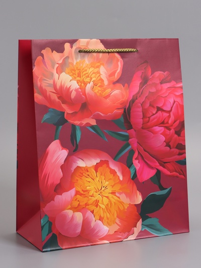 Пакет подарочный ламинированный «Яркий акцент», 26×12×32 см