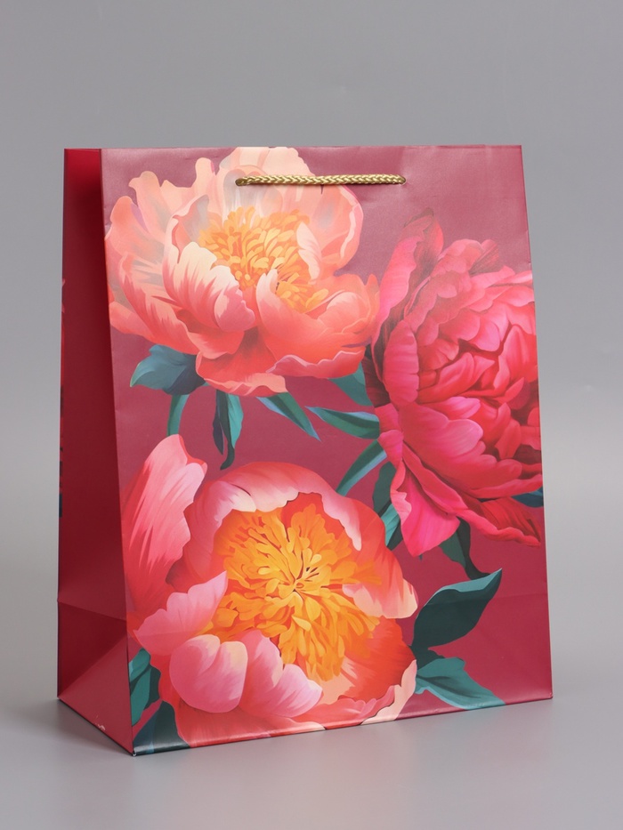 Пакет подарочный ламинированный «Яркий акцент», 26×12×32 см - Фото 1