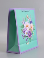 Пакет подарочный ламинированный «От души», 26×12×32 см - Фото 4