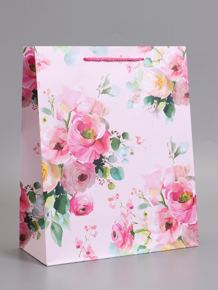 Пакет подарочный ламинированный «Комплимент», 26×12×32 см - Фото 1