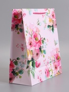 Пакет подарочный ламинированный «Комплимент», 26×12×32 см - Фото 4