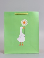 Пакет подарочный ламинированный «Ромашка», 26×12×32 см - Фото 2