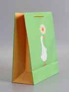 Пакет подарочный ламинированный «Ромашка», 26×12×32 см - Фото 4