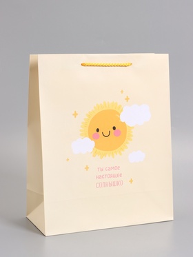 Пакет подарочный ламинированный «Настоящее солнышко», 26×12×32 см