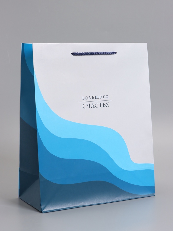 Пакет подарочный ламинированный «Большого счастья», 26×12×32 см - Фото 1