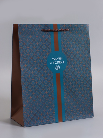 Пакет подарочный ламинированный «Статусный акцент», 26×12×32 см