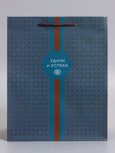 Пакет подарочный ламинированный «Статусный акцент», 26×12×32 см