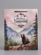 Пакет подарочный ламинированный «Северный характер», 26×12×32 см - Фото 2