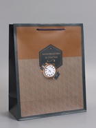 Пакет подарочный ламинированный «Сдержанный стиль», 26×12×32 см - Фото 1