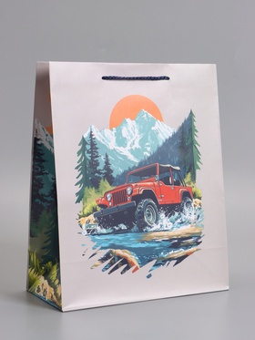 Пакет подарочный ламинированный «Путь сильных», 26×12×32 см