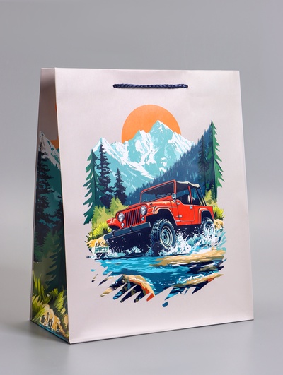 Пакет подарочный ламинированный «Путь сильных», 26×12×32 см